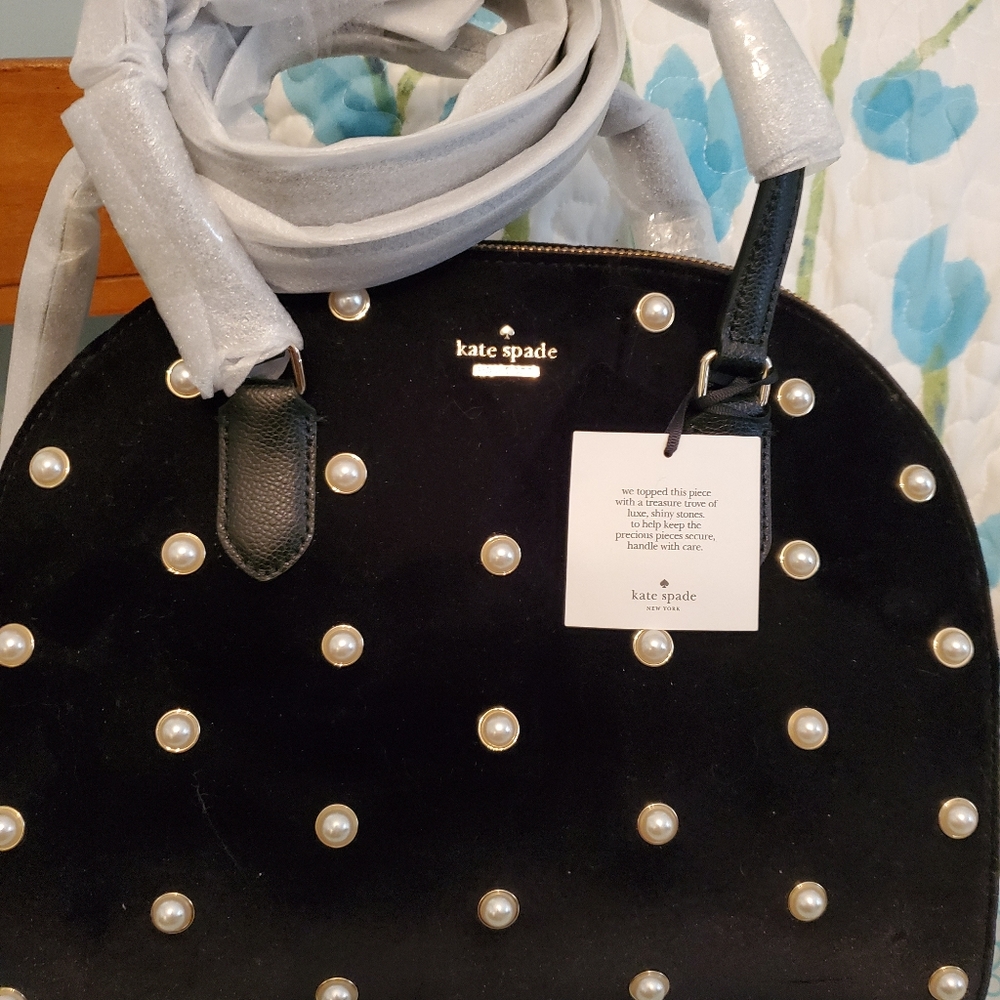 Kate Spade Black Velvet Bag